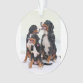 Bernese Berghond Groep Ornament (voorkant)