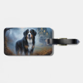 Bernese Berghond Halloween Griezelen Bagagelabel (Achterkant horizontaal)