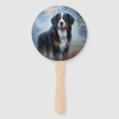 Bernese Berghond Halloween Griezelen Handwaaier (Voorkant)
