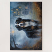 Bernese Berghond Halloween Griezelen Legpuzzel (Verticaal)