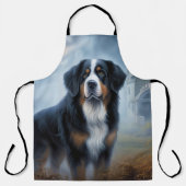Bernese Berghond Halloween Griezelen Schort (Voorkant)