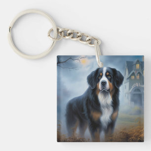 Bernese Berghond Halloween Griezelen Sleutelhanger