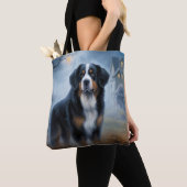 Bernese Berghond Halloween Griezelen Tote Bag (Dichtbij)