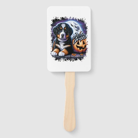 Bernese Berghond Halloween Handwaaier (Voorkant)