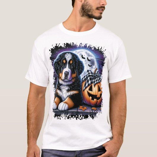 Bernese Berghond Halloween T-shirt (Voorkant)