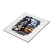 Bernese Berghond Halloween Tegeltje (Zijkant)