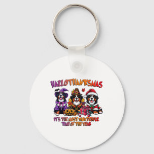 Bernese Berghond Halloween Thanksgiving Christmas  Sleutelhanger