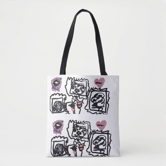 Bernese Berghond harten Tote Bag (Voorkant)