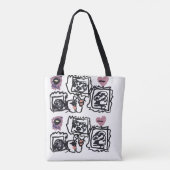 Bernese Berghond harten Tote Bag (Achterkant)