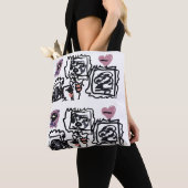 Bernese Berghond harten Tote Bag (Dichtbij)