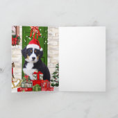Bernese Berghond Kerst   Kaart (Binnen)