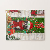Bernese Berghond Kerst  Legpuzzel (Horizontaal)