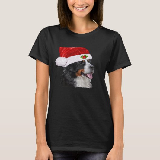 Bernese Berghond Kerst T-shirt Hond Kerst Cos (Voorkant)