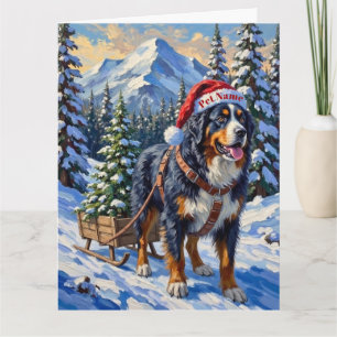 Bernese Berghond Kerstboom Transporteur Hoed Kaart