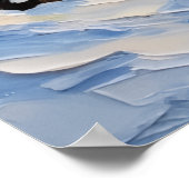 Bernese Berghond Kerstboot Vakantie Poster (Hoek)