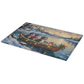 Bernese Berghond Kerstboot Vakantie Snijplank (Hoek)
