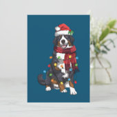 Bernese Berghond Kerstlicht Grappige Hond Liefhebb Kaart (Staand voorkant)