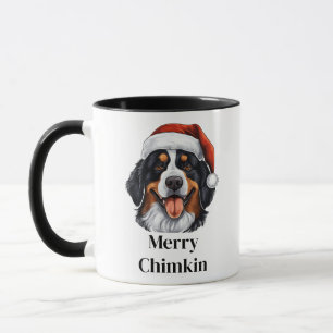 Bernese Berghond Kerstman Hoed Kerstmis Mok