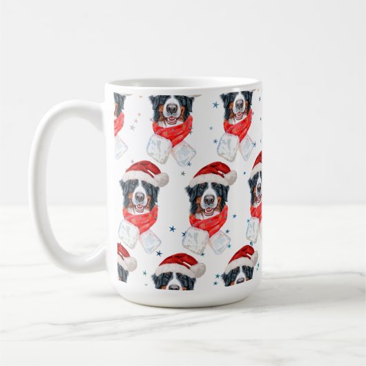Bernese Berghond Kerstmis Koffiemok (Links)