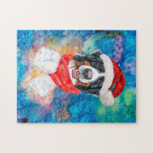 Bernese Berghond Kerstmis Legpuzzel (Horizontaal)