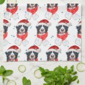 Bernese Berghond Kerstmis Theedoek (Gevouwen)