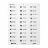 Bernese Berghond Krans Retouradres Etiket (Full Sheet)