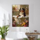 Bernese Berghond Kunst, Badkamer Kunst Canvas Afdruk