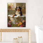 Bernese Berghond Kunst, Badkamer Kunst Canvas Afdruk
