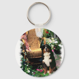 Bernese Berghond Kunst Cadeaus Sleutelhanger