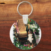 Bernese Berghond Kunst Cadeaus Sleutelhanger (Voorkant)