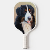 Bernese berghond kunst pickleball paddle (Voorkant)
