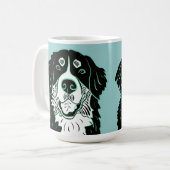 Bernese Berghond Latte Mok (Voorkant links)