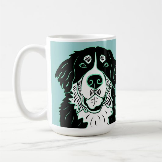Bernese Berghond Latte Mok (Links)