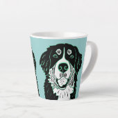 Bernese Berghond Latte Mok (Rechterhoek)