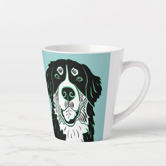 Bernese Berghond Latte Mok (Rechts)