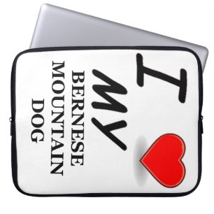 Bernese berghond liefde laptop sleeve