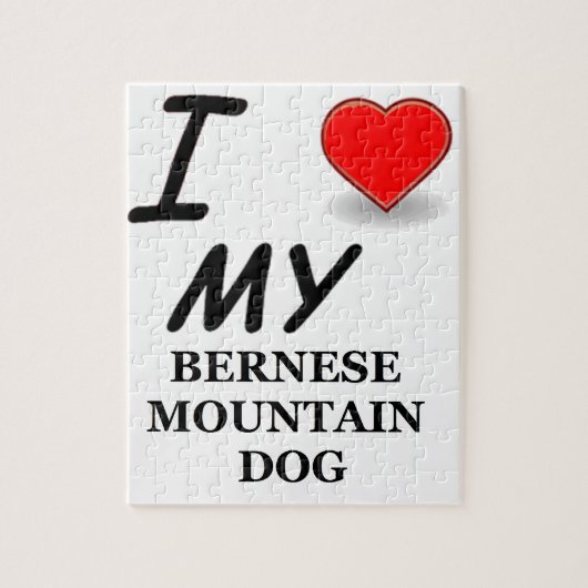 Bernese berghond liefde legpuzzel (Verticaal)