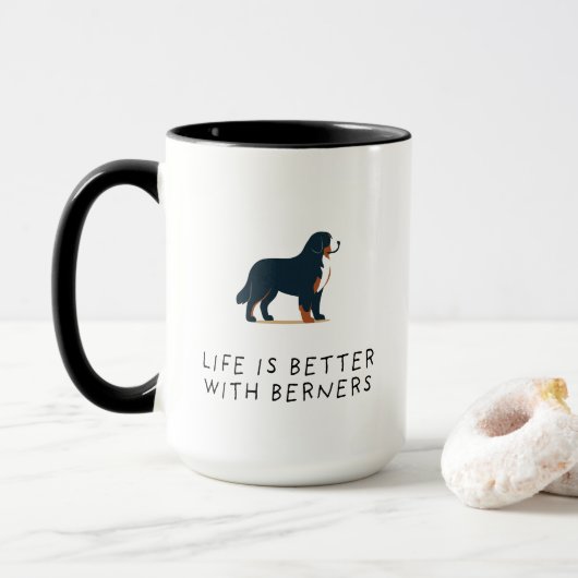 Bernese Berghond liefhebber Mok (Met donut)