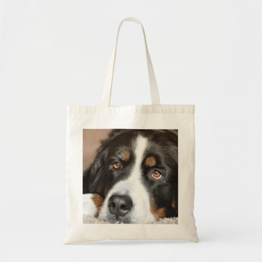 Bernese berghond liggend tote bag (Voorkant)