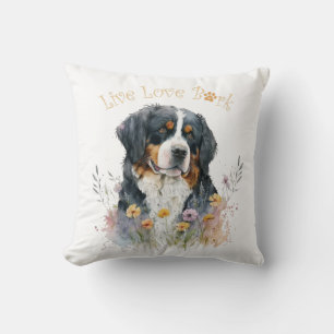 Bernese Berghond Moeder Bloemstuk Kussen
