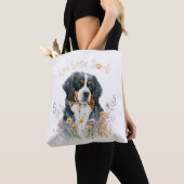 Bernese Berghond Moeder Bloemstuk Tote Bag (Dichtbij)