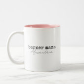 Bernese Berghond Moeder Tweekleurige Koffiemok (Links)