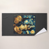 Bernese Berghond Mopshond Halloween Jack O Lantern Badhanddoek (Badhanddoek)