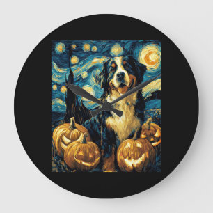 Bernese Berghond Mopshond Halloween Jack O Lantern Grote Klok