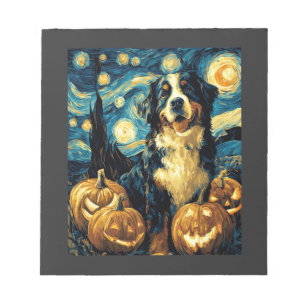 Bernese Berghond Mopshond Halloween Jack O Lantern Notitieblok