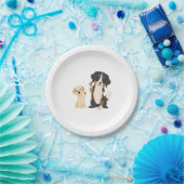 bernese berghond papieren bordje (Feest)