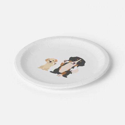 bernese berghond papieren bordje (Gekanteld)