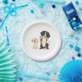 bernese berghond papieren bordje (Feest)