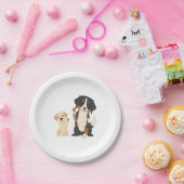 bernese berghond papieren bordje (Feest)