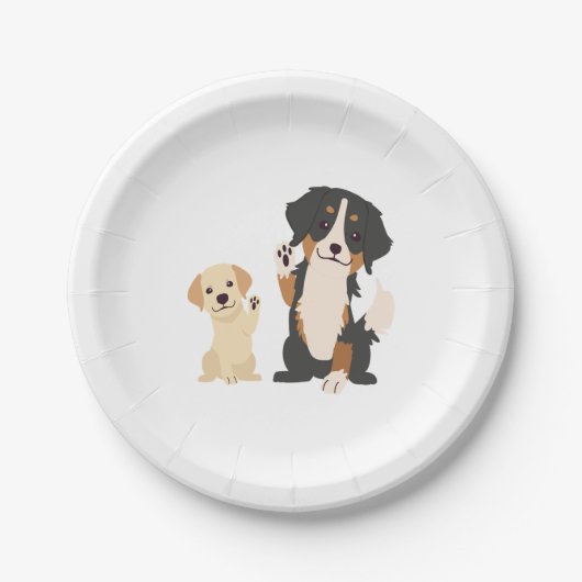 bernese berghond papieren bordje (Voorkant)